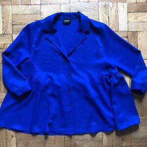 Rachel Comey electric blue/purple buttown-down shirt, Size 4, EUC